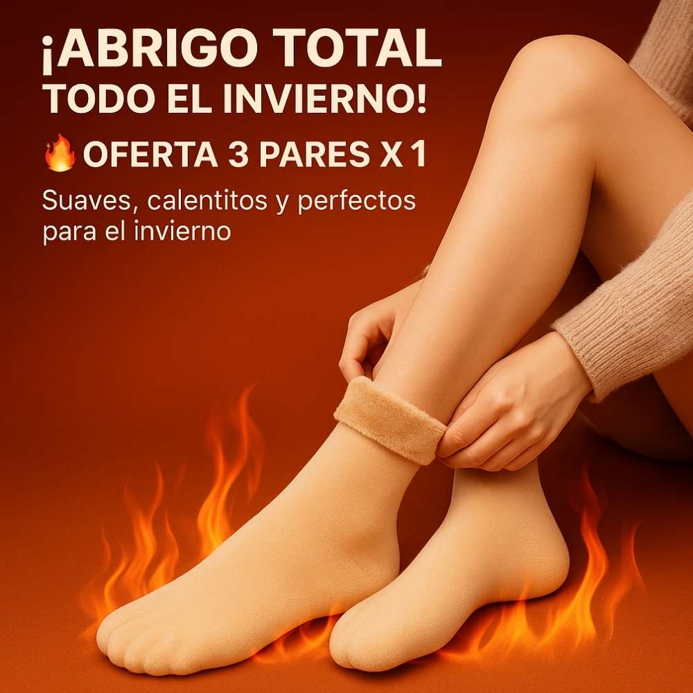 OFERTA 3x1: Calcetines Térmicos Beige para Invierno ❄️